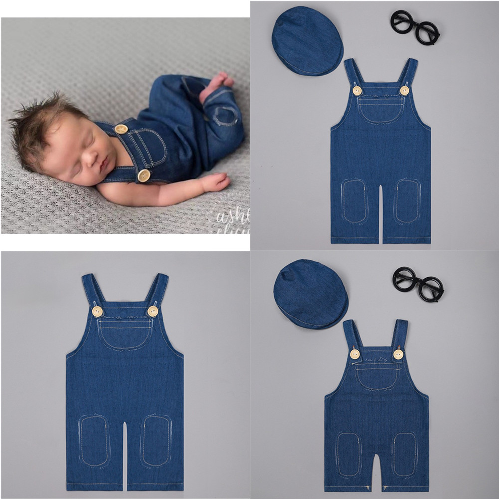 ❤️ 신생아 사진 촬영 의류 데님 오버롤 스튜디오 아기 - Baby Clothing Dividers 리뷰 및 가격