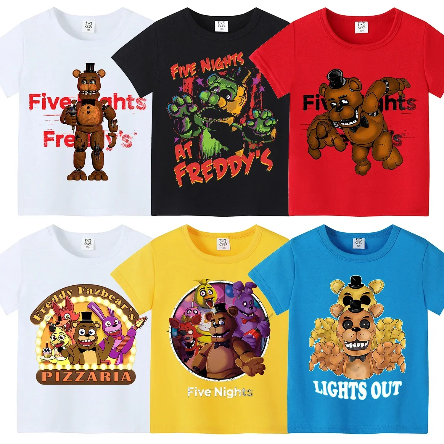 Five Nights Freddys 테마 짧은 셔츠 옷 - Baby Clothing Dividers 리뷰 및 가격